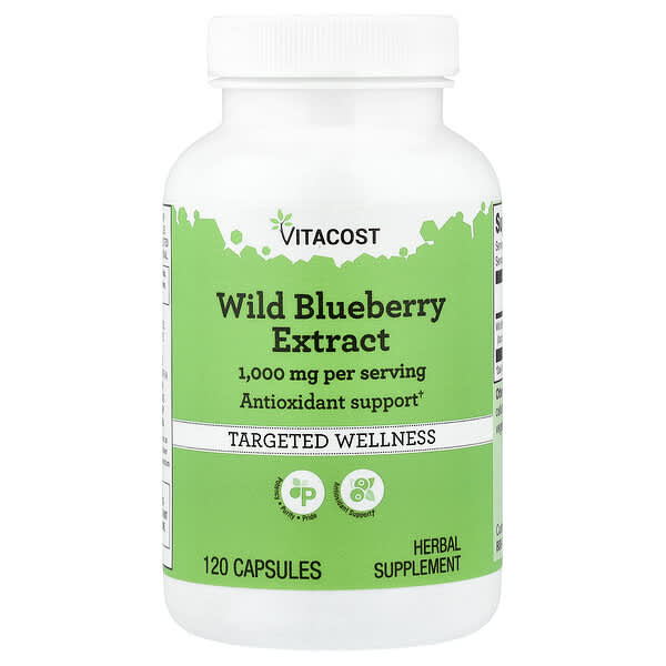 Vitacost, Wild Blueberry Extract, 120 Capsules (500 mg per Capsule) — product photo 1