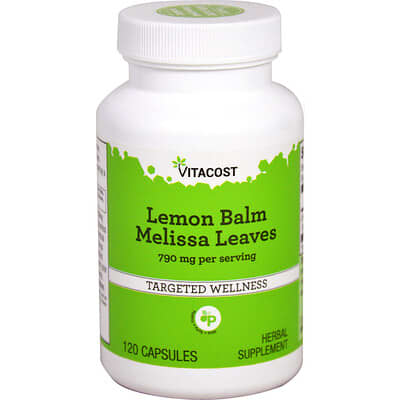 Vitacost, Lemon Balm Melissa Leaves, 120 Capsules (395 mg per Capsule)