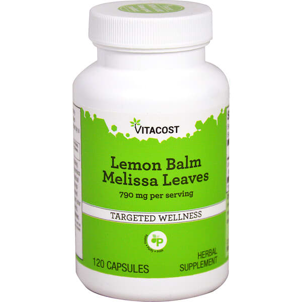 Vitacost, Lemon Balm Melissa Leaves, 120 Capsules (395 mg per Capsule) — product photo 1