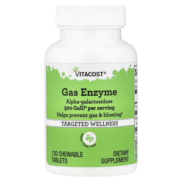 Vitacost, Gas Enzyme, 120 Chewable Tablets (5 mg per Tablet) — product photo 1