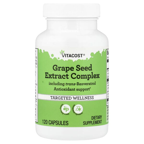 Vitacost, Grape Seed Extract Complex With Resveratrol, 120 Capsules