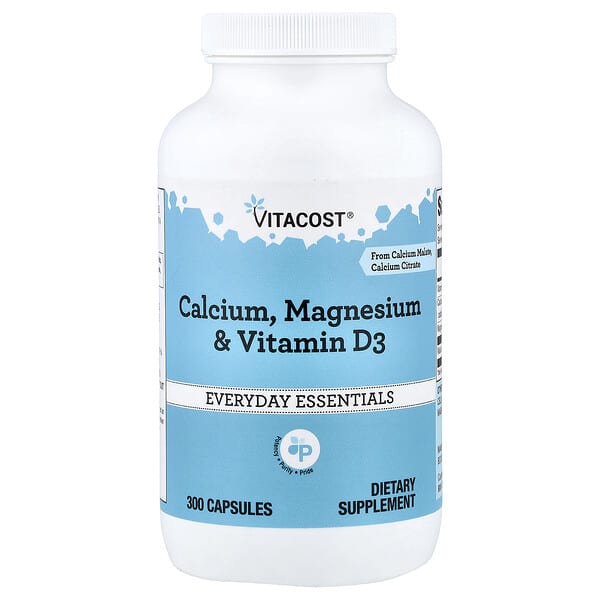 Vitacost, Calcium, Magnesium & Vitamin D3, 300 Capsules — product photo 1