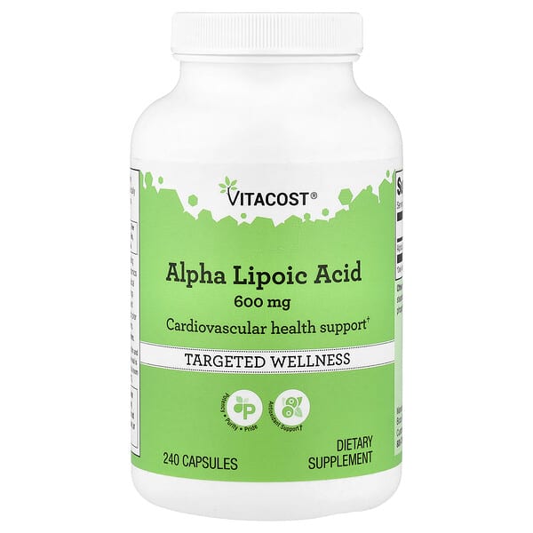 Vitacost, Alpha Lipoic Acid, 600 mg, 240 Capsules — product photo 1