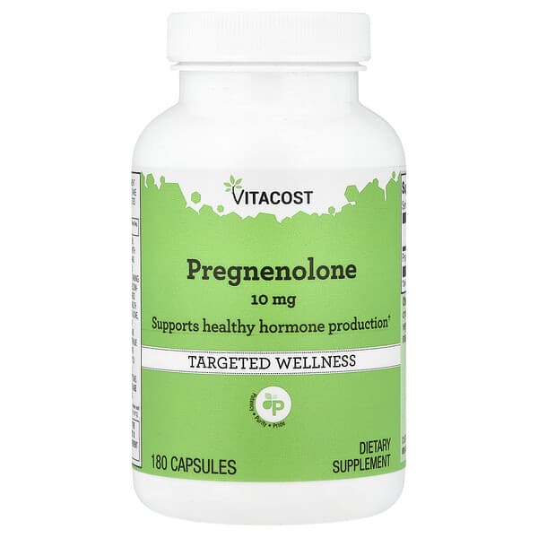 Vitacost, Pregnenolone, 10 mg, 180 Capsules — product photo 1