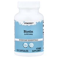 Vitacost (비타코스트), 비오틴, 5,000mcg, 캡슐 120정