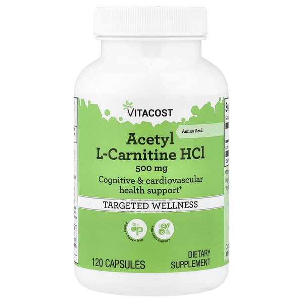 Vitacost, Acetyl L-Carnitine HCl, 500 mg, 120 Capsules — product photo 1