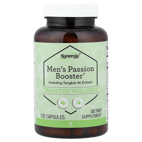 Vitacost, Synergy®, 통캇알리 추출물을 포함한 남성용 열정 부스터, 캡슐 120정