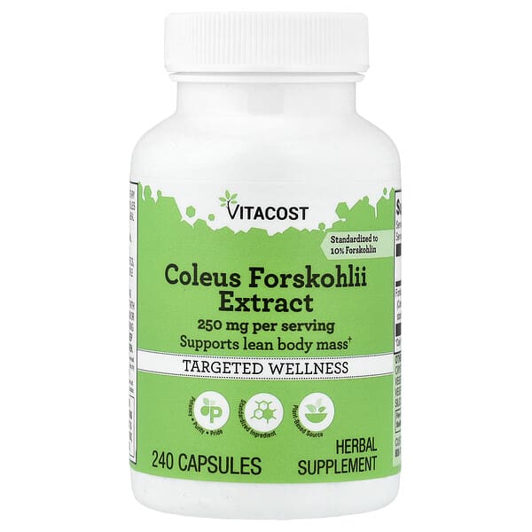 Vitacost, Coleus Forskohlii Extract, 240 Capsules (125 mg per Capsule) (Discontinued Item) — product photo 1