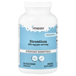 Vitacost‏, Strontium, 680 mg per serving, 240 Vegetarian Capsules