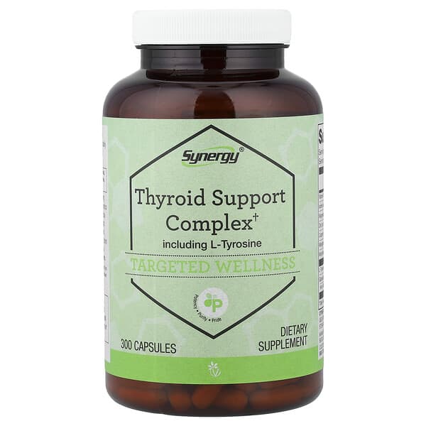 Vitacost, Synergy®, Complejo para favorecer la salud de la tiroides con L-tirosina, 300 cápsulas