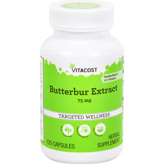 Vitacost, Butterbur Extract - Standardized, 75 mg, 120 Capsules
