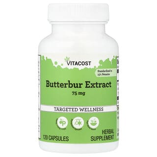 Vitacost, Butterbur Extract - Standardized, 75 mg, 120 Capsules