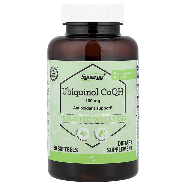 Vitacost, Synergy®, Ubiquinol CoQH, 100 mg, 60 Softgels — product photo 1
