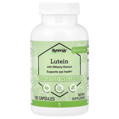 Vitacost, Synergy®, Lutein with Bilberry Extract Featuring FloraGlo®, 100 Capsules