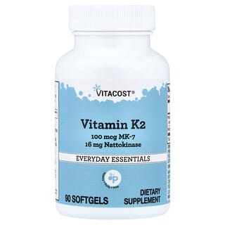 Vitacost, Vitamin K2 (MK-7) with Nattokinase, 90 Softgels