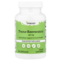 Vitacost, Trans-Resveratrol, 490 mg, 60 Capsules