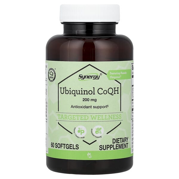 Vitacost, Synergy®, Ubiquinol CoQH, 200 mg, 60 Softgels — product photo 1