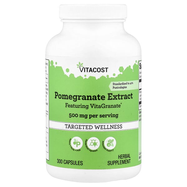 Vitacost, Pomegranate Extract, 300 Capsules (250 mg per Capsule) — product photo 1