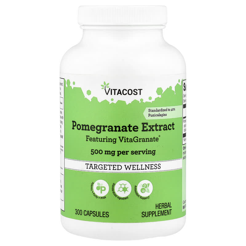 Pomegranate Extract, 300 Capsules (250 mg per Capsule)
