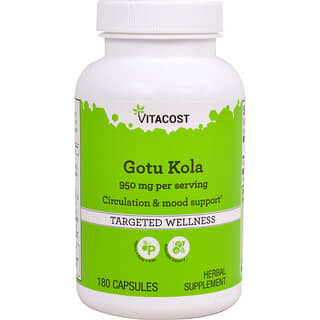 Vitacost, Gotu Kola, 950 mg per serving, 180 Capsules