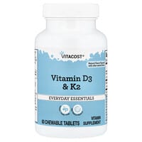 Vitacost, Vitamin D3 & K2 Melts, Natural Cherry, 60 Tablets