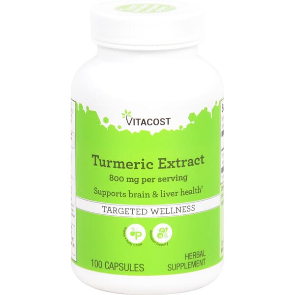 Vitacost, Turmeric Extract, 100 Capsules (400 mg per Capsule) — product photo 1