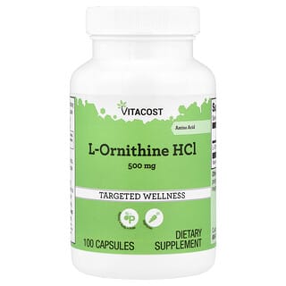 Vitacost, L-Ornithine HCl, 500 mg, 100 Capsules