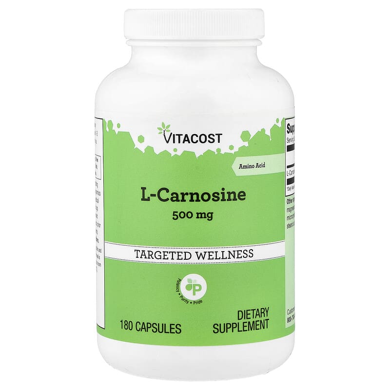 L-Carnosine, 500 mg, 180 Capsules
