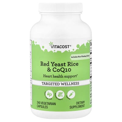 Vitacost, Red Yeast Rice & CoQ10, 240 Vegetarian Capsules