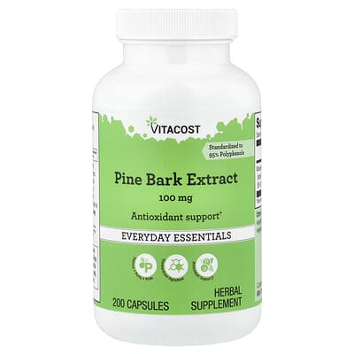 Vitacost, Pine Bark Extract, 100 mg, 200 Capsules