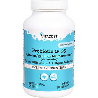 Vitacost, Probiotic 15-35 With NutraFlora® FOS, 240 Vegetarian Capsules
