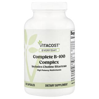Vitacost, Svakodnevno, potpuni B-100 kompleks, 200 kapsula