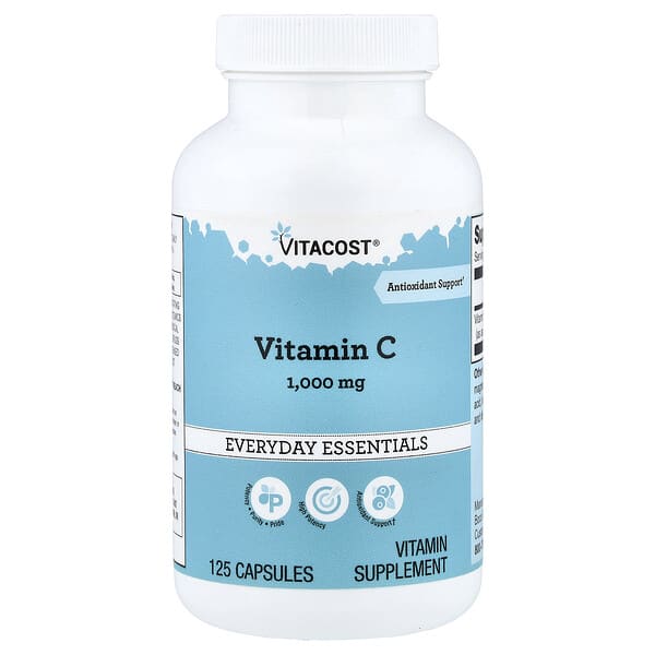 Vitacost, Vitamin C, 1,000 mg, 125 Capsules — product photo 1