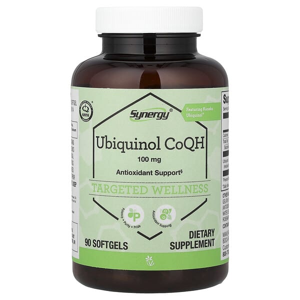 Vitacost, Synergy®, Ubiquinol CoQH, 100 mg, 90 Softgels — product photo 1