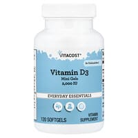 Vitacost, 维生素 D3 迷你软胶囊，50 微克（2000 国际单位），120 粒