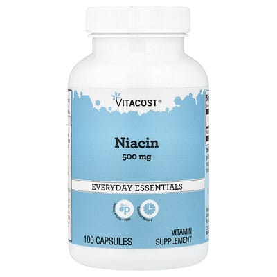 Vitacost, Niacin, 500 mg, 100 Capsules