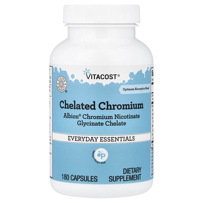 Vitacost, Chelated Chromium, Albion® Chromium Nicotinate Glycinate Chelate, 180 Capsules
