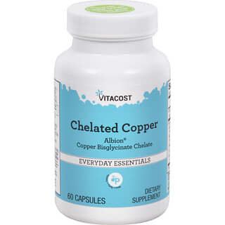 Vitacost, Chelated Copper, 60 Capsules