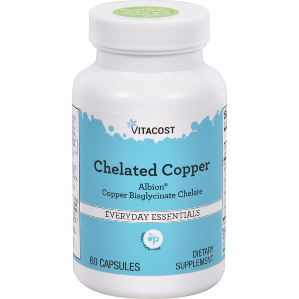 Vitacost, Chelated Copper, 60 Capsules — product photo 1