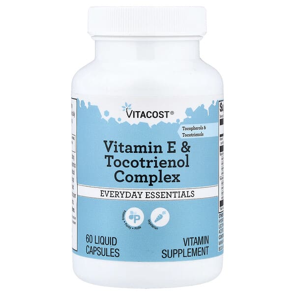 Vitacost, Vitamin E & Tocotrienol Complex, 60 Liquid Capsules — product photo 1