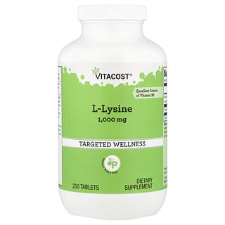 Vitacost, L-lisina, 250 Comprimidos