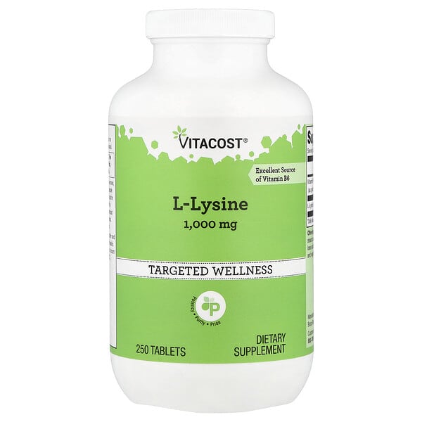 Vitacost, L-Lisin, 250 Tablet