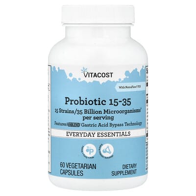 Vitacost, Probiotic 15-35 With NutraFlora® FOS, 60 Vegetarian Capsules