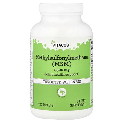 Vitacost, Methylsulfonylmethane (MSM), 1500 mg, 120 Tablets