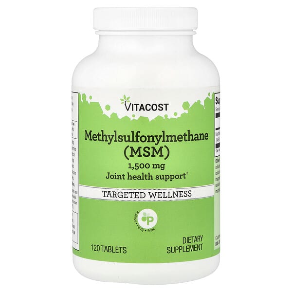 Vitacost, 메틸설포닐메테인(MSM), 1,500mg, 120정