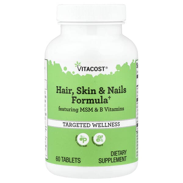 Vitacost, Hair, Skin & Nails Formula Featuring MSM & B Vitamins, 60 Tablets