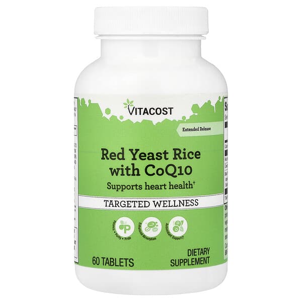 Vitacost, Red Yeast Rice With CoQ10, 60 Tablets — product photo 1