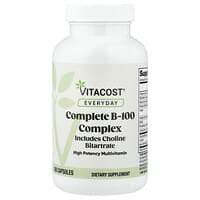 Vitacost, Everyday, Complete B-100 Complex, 100 Capsules