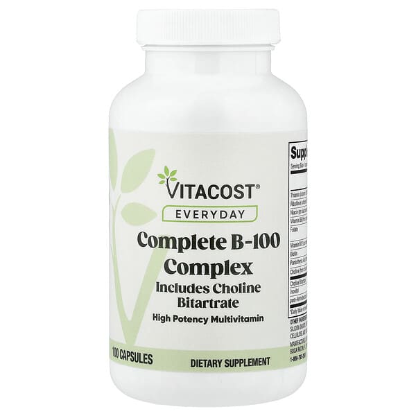 Vitacost, Diário, Complexo B-100 Completo, 100 Cápsulas