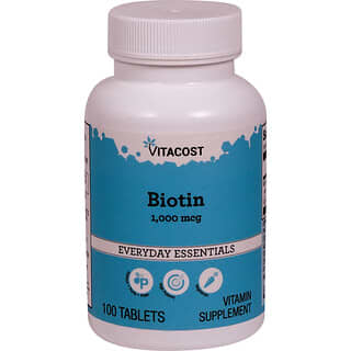 Vitacost, Biotin, 1,000 mcg, 100 Tablets